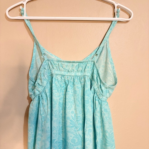 3/$10⚡️La Vie En Rose Floral Aqua Print Spaghetti Strap Nighty Slip Chamise - Picture 8 of 11